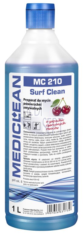 Mediclean MC210 preparat do mycia powierzchni zmywalnych owocowy 1000ml