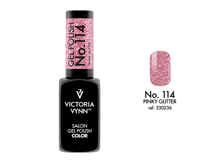 VICTORIA VYNN Gel Polish lakier hybrydowy 114 Pink Glitter 8ml