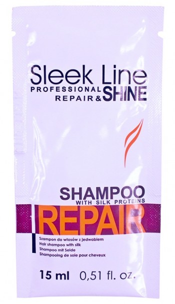 Stapiz sleek line repair szampon do włosów regenerujący z jedwabiem saszetka 15ml