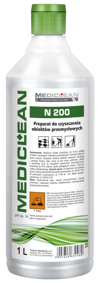 Mediclean N200 preparat do czyszczenia podłóg przemysłowych 1000ml