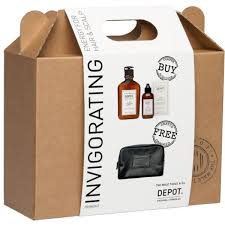 DEPOT INVIGORATING Zestaw przeciw wypadaniu włosów szampon 250ml + odżywka 100ml + gratis kosmetyczka