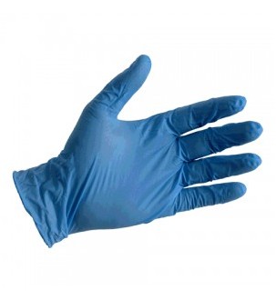 Rękawice jednorazowe vinylowe niebieskie 100 sztuk rozmiar L