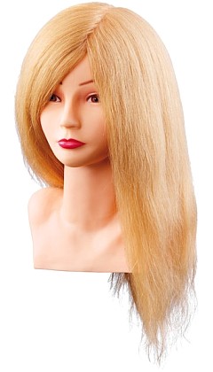 Główka fryzjerska treningowa z popiersiem blond 40cm nr 0590016