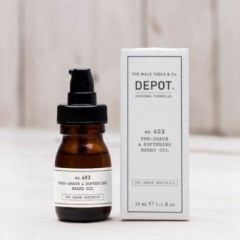 DEPOT NO.403 PRE-SHAVE & SOFTENING BEARD OIL sweet almond olejek zmiękczający przed goleniem 30ml