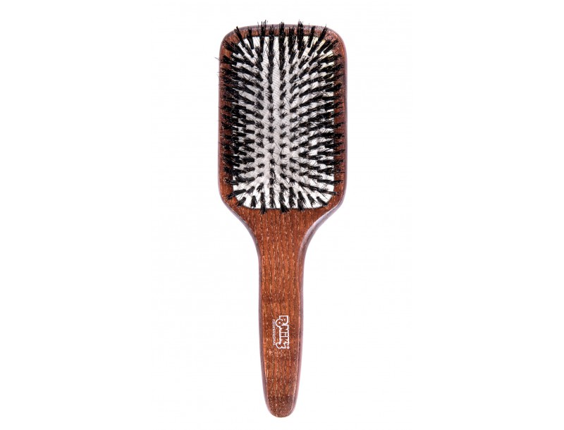 Poniks szczotka drewniana do włosów z naturalnym włosiem dzika FDS017