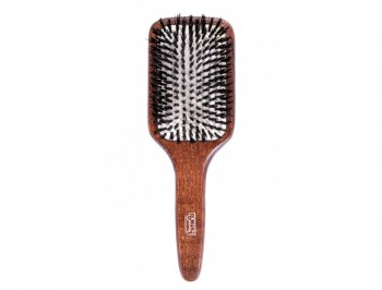 Poniks szczotka drewniana do włosów z naturalnym włosiem dzika FDS017
