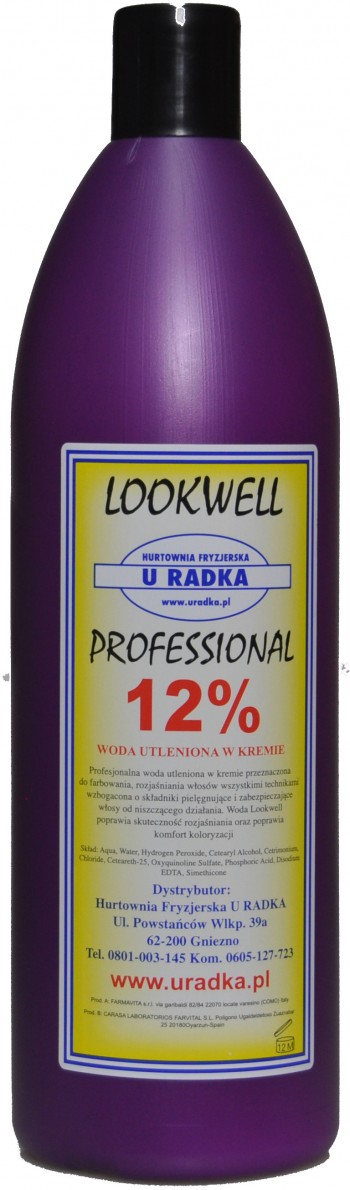 LOOKWELL LUX Woda utleniona w kremie OXY 12% 10vol 1000ml