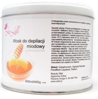 Wosk do depilacji ciała miodowy PUSZKA 400g / 400ml