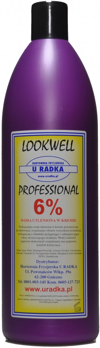 LOOKWELL LUX Woda utleniona w kremie OXY 6% 10vol 1000ml