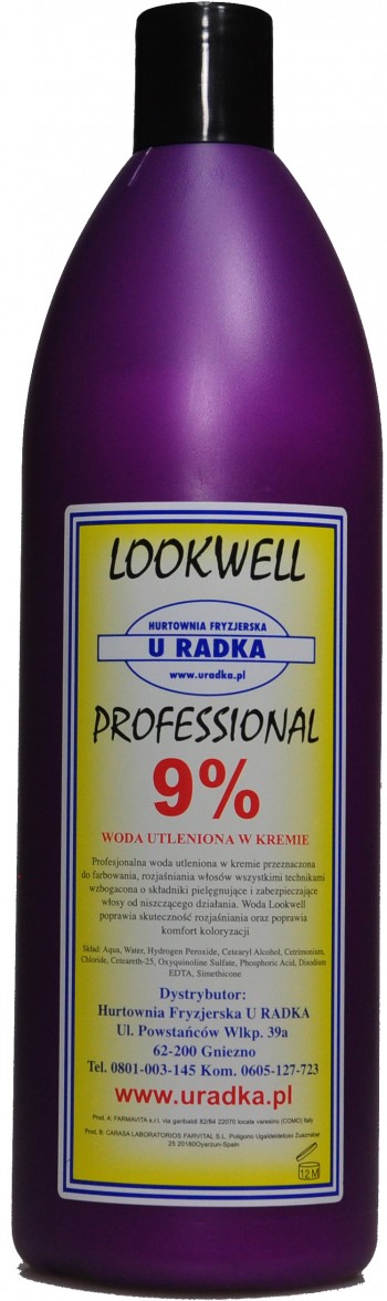 LOOKWELL LUX Woda utleniona w kremie OXY 9% 30vol 1000ml