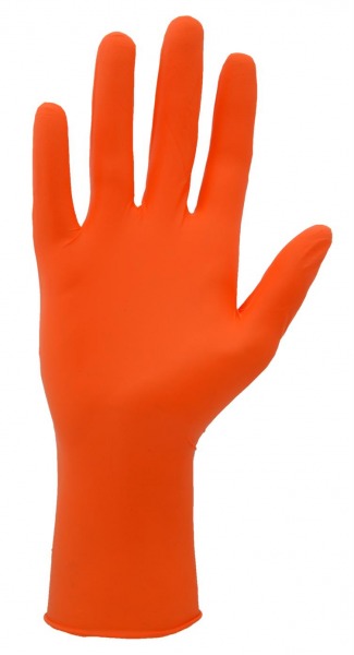 Rękawice nitrylowe diagnostyczne ochronne pomarańczowe XL 100szt